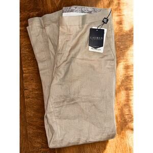 Lauren Ralph Lauren Black Label Linen Pants NWT 33x32 Ultra Flex $100